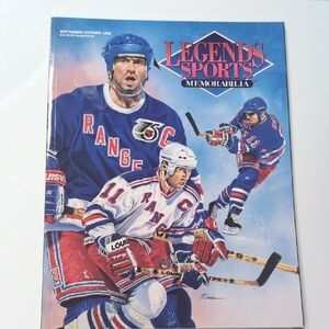 1992 Legends Sports Memorabilia Magazy. Mark Messier New York Ranger's Cover.